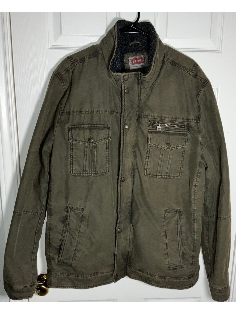 Levi's Men's XL Olive Green Sherpa Lined Jacket